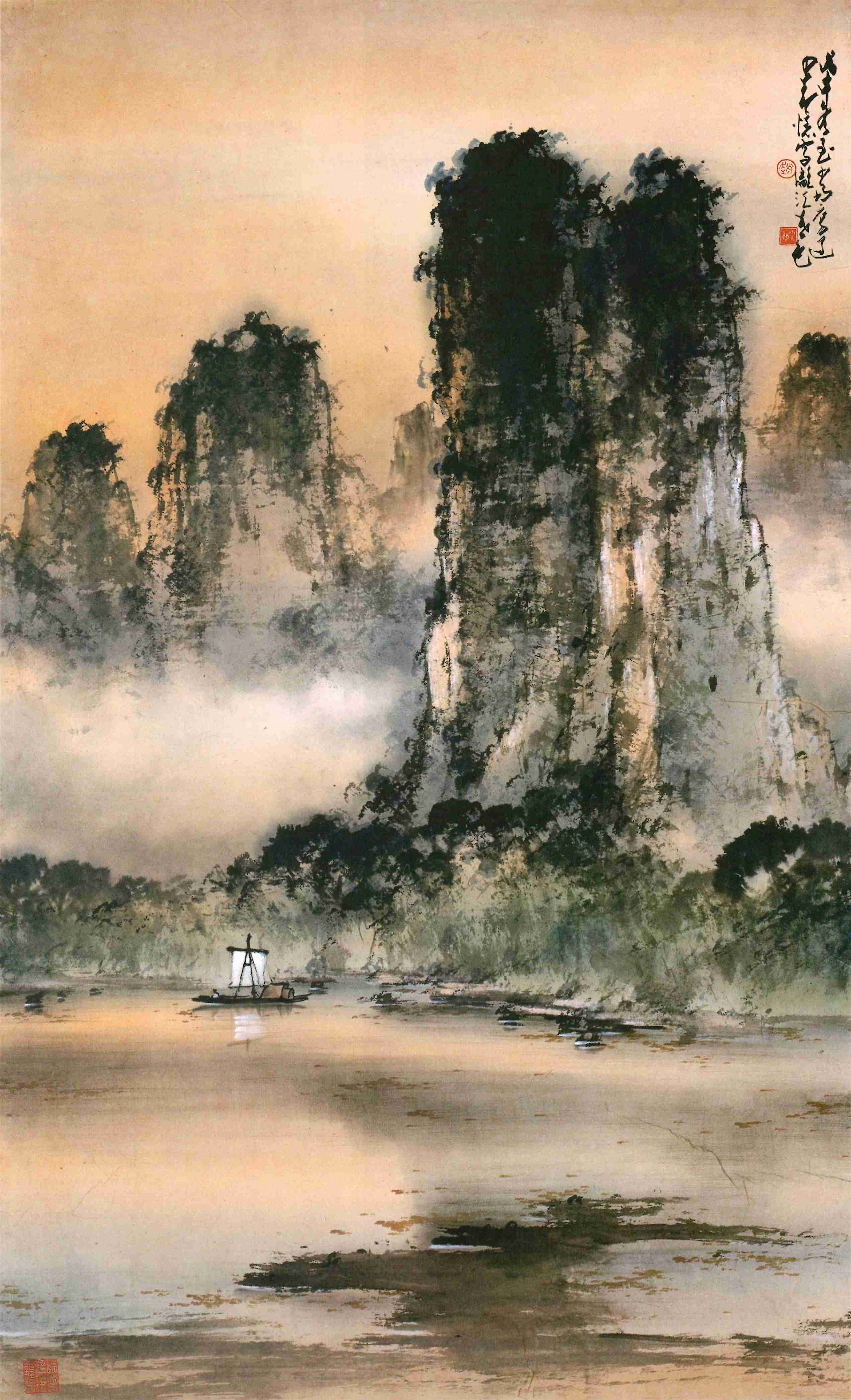 《灕江暮色》 《灕江暮色》