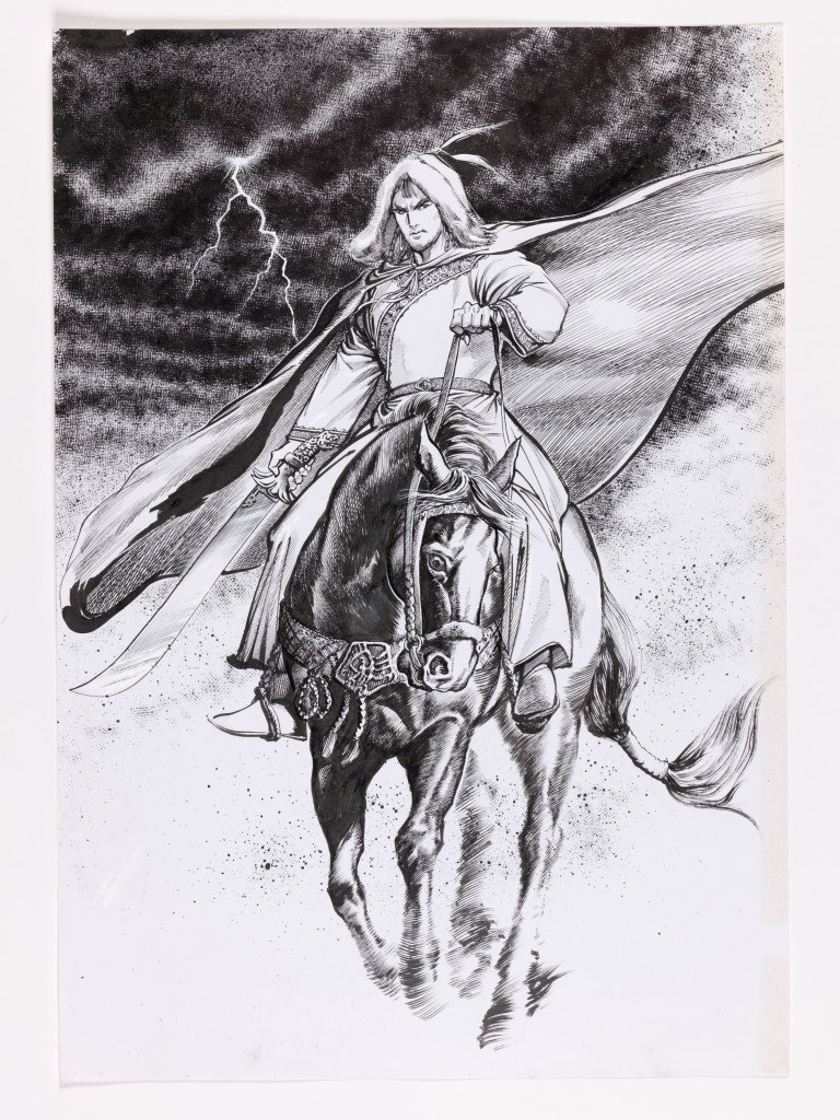 The Original Illustration for the Cover of the Japanese Edition of The Eagle-shooting Heroes by Mr Lee Chi-ching